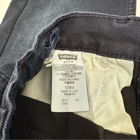 Levi’s 511 Slim Youth Boys Jeans, Dark Blue Size 12 Reg (26W, 26L) - Picture 8 of 8
